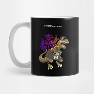 Clanosaurus Rex CORKsaurus Plaid Cork Irish Ireland Family Tartan Mug